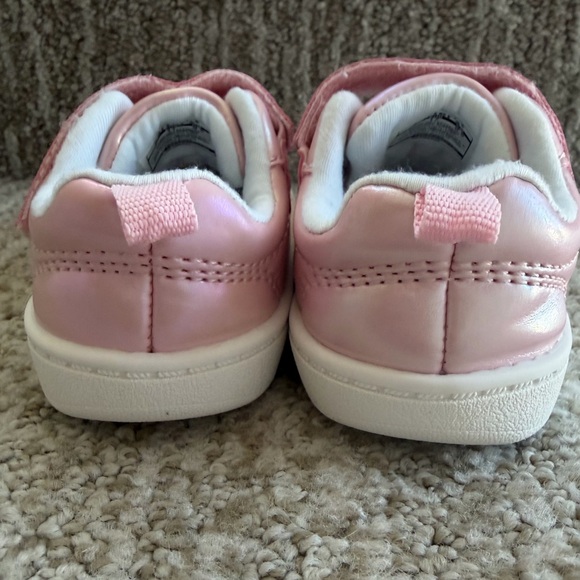 Carter’s Pink iridescent baby girl sneakers. Size 2. - Picture 6 of 9